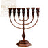 Aluminum 7 Branch Temple Menorah 28CM